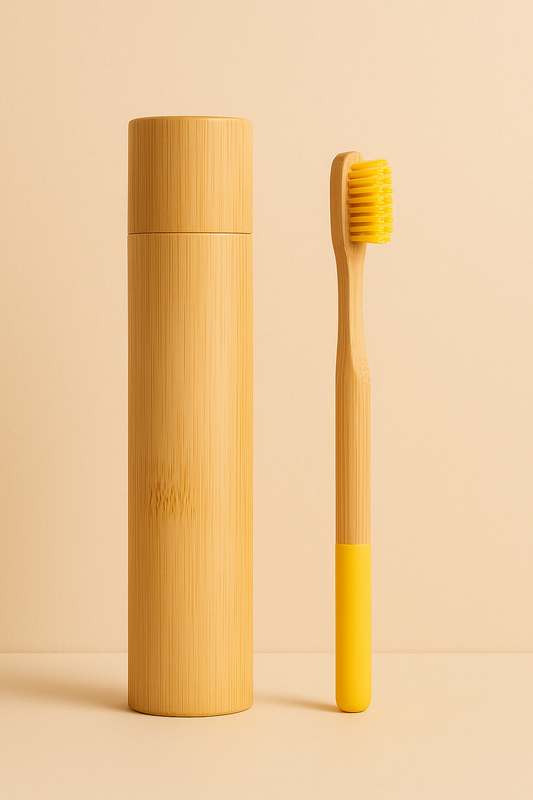 Bamboo Toothbrush and Toothbrush Holder