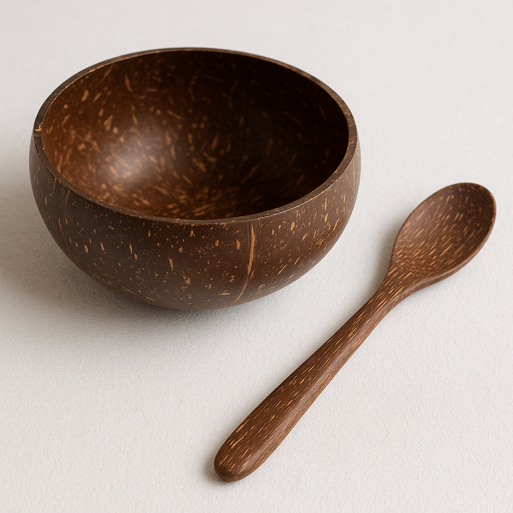 Coconut bowl and spoon