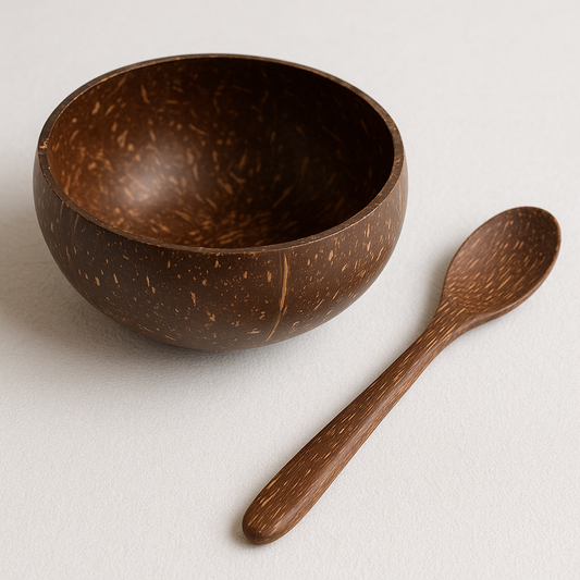 Coconut bowl and spoon